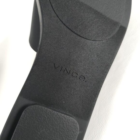 NWB Vince. RHODE-2B BLACK FB LEATHER UPPER & LINING Slide Sandal Size 8, 8.5, 9 - Picture 16 of 16
